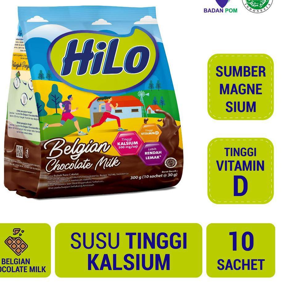 

Sale⭐HiLo Active Belgian Chocolate 300 gram (10 Sachet) - Susu Tinggi Kalsium