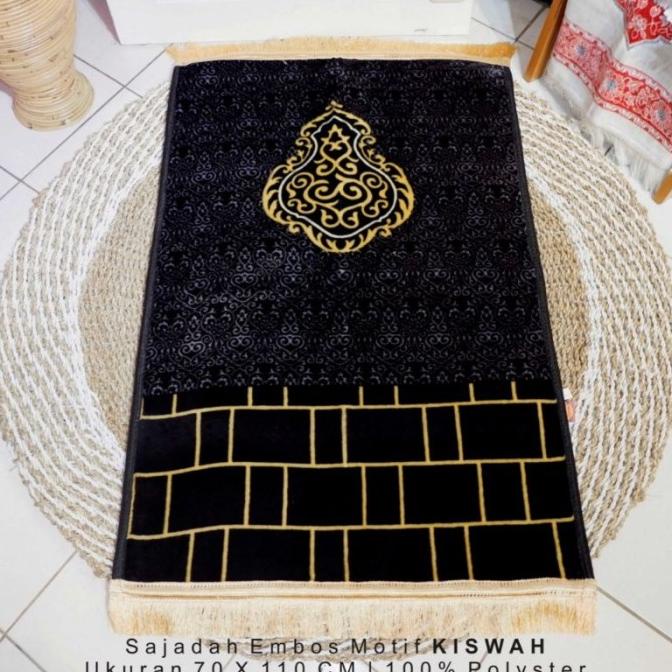 sajadah tebal empuk kiswah rumbai gold exclusive/sajadah semi karpet