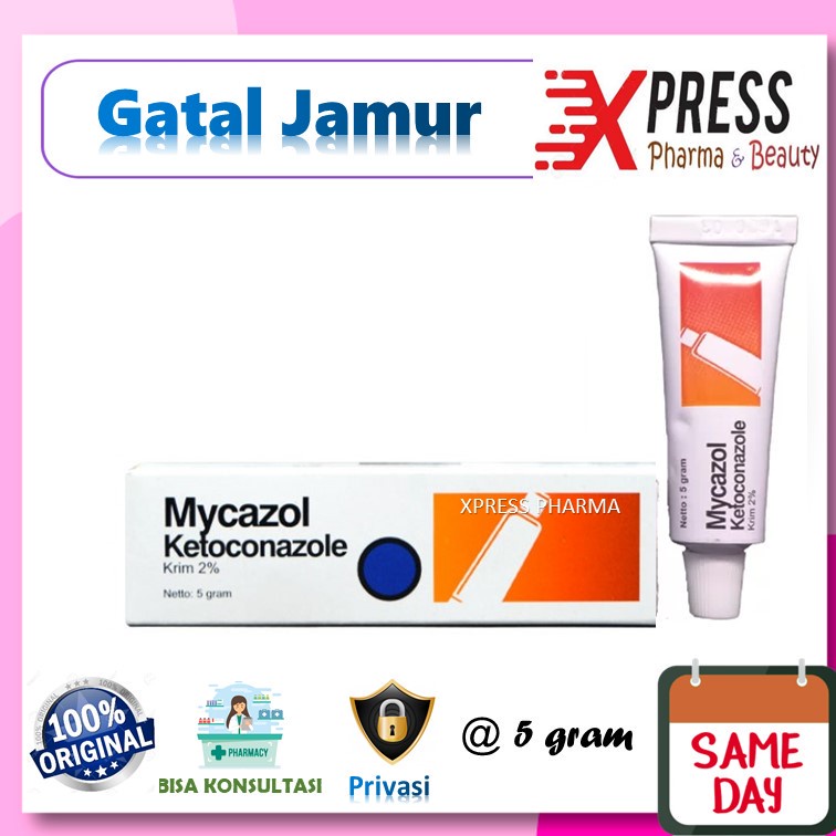 XPRESS   Mycazol Cream 5g 2% Obat Gatal Jamur Salep Krim Micazol Mykazol Mycasol Micasol ketoconazol