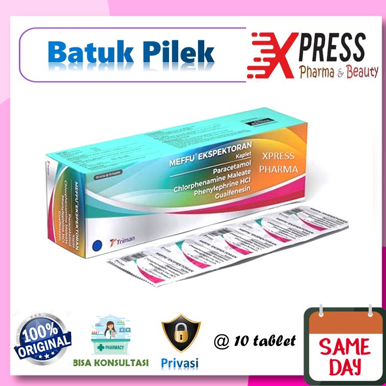 ⚡XPRESS⚡ Meffu STRIP Expectorant / DMP Obat Batuk Pilek Flu Ekspektoran Mefu Tablet Zs