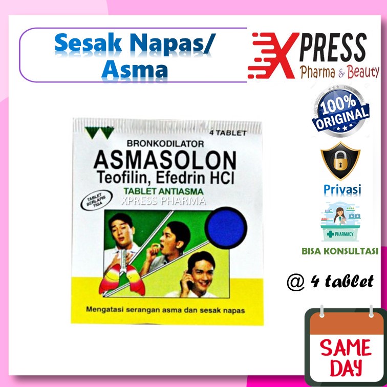XPRESS  ASMASOLON STRIP Obat Sesak Napas Asma Solon Asthma Asthma Tablet Solon