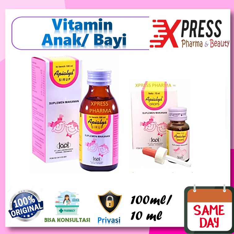 ⚡XPRESS⚡ Apialys sirup / drop Apyalis Apialis Obat Vitamin Anak Bayi Drops Nafsu Makan Zr