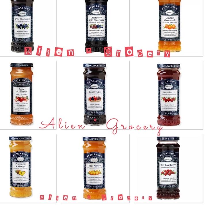 

Sale | KP8 | ST Dalfour Selai Preserves Four Fruit Orange Apple Cinnamon Strawberry Blueberry Raspberry Cranberry Pineapple Mango Apricot 284gr
