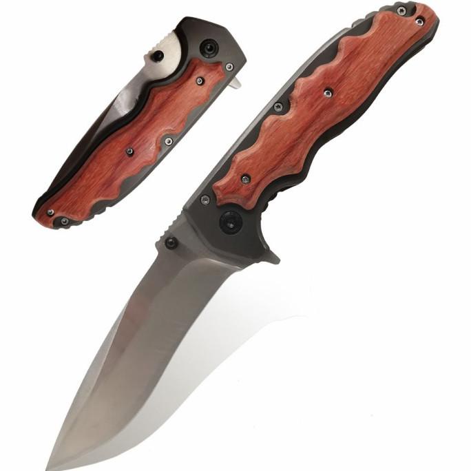 KNIFEZER Survival Tactical Wooden Handle - CBF64