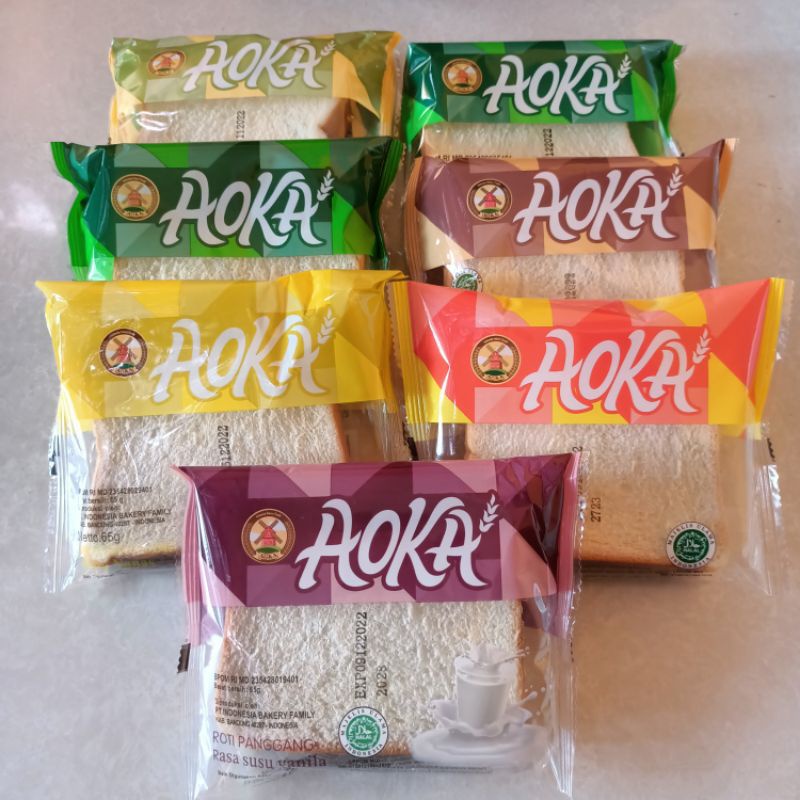 

roti aoka panggang sandwich varian rasa paket 10 pcs