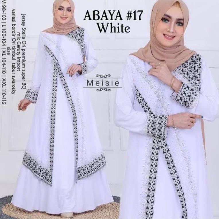 Seller?? Abaya putih/Gamis abaya jumbo/gamis abayaa Turkey terbaru 2022 mewah Diskon Promo