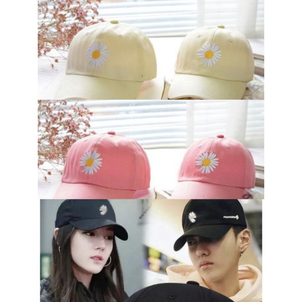 TOPI BASEBALL BUNGA DAISY PREMIUM❤