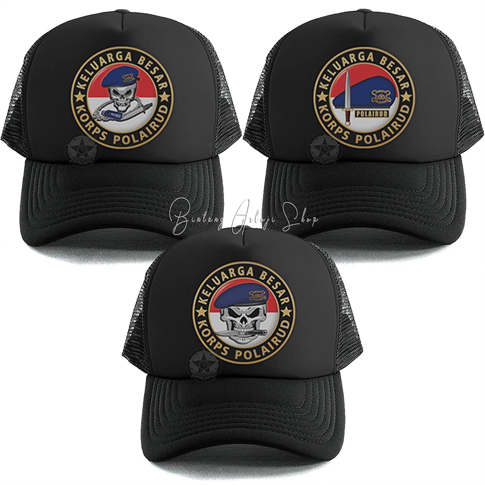 Topi Skull Keluarga Besar Korps Polairud Istimewa &amp; Murmer