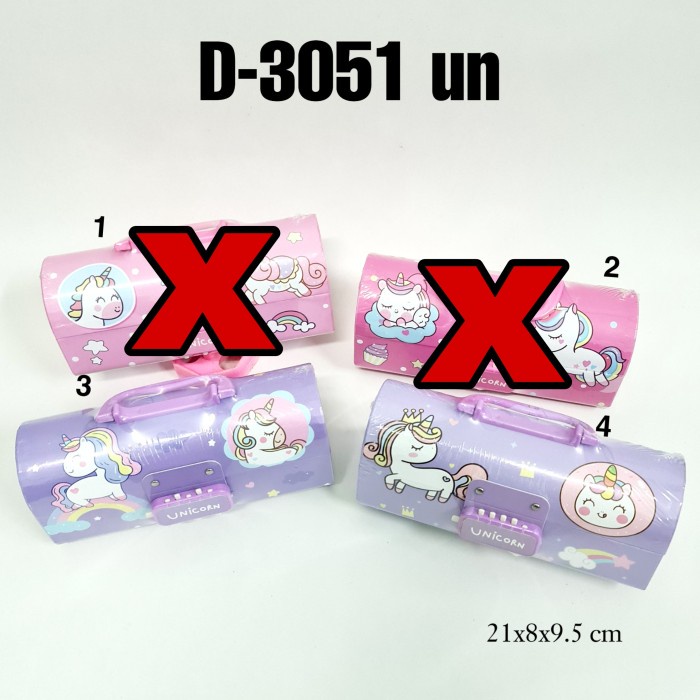 

TERLARIS SOS Kotak Pensil Karton D-3051 Unicorn / Tempat Pensil / Pencil Case /ALAT TULIS