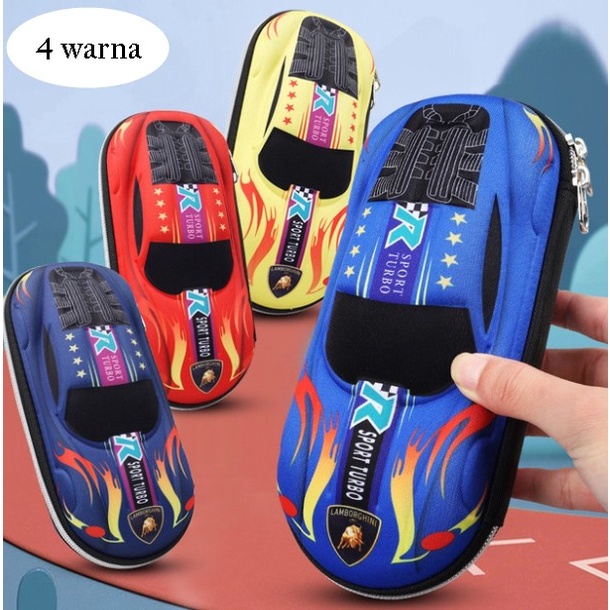 

BISA COD Tempat Kotak Pensil Tepak 3D Timbul Hardtop Pencil Case Motif Mobil /ALAT TULIS