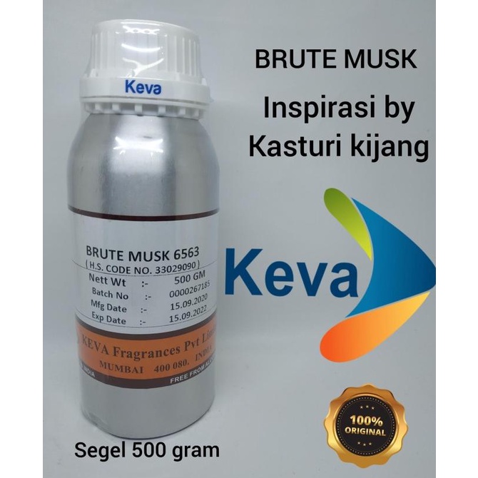BRUTE MUSK 6563 BY KEVA BIBIT MURNI KEMASAN REPACK 100ML ( ORIGINAL )