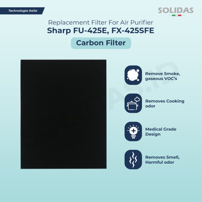 REPLACEMENT FILTER AIR PURIFIER SHARP (FZ-425SFE) / HEPA