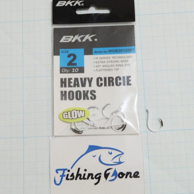 BKK OFFSET HEAVY CIRCLE GLOW Hook - Mata Kail Pancing Tajam Glow Dark
