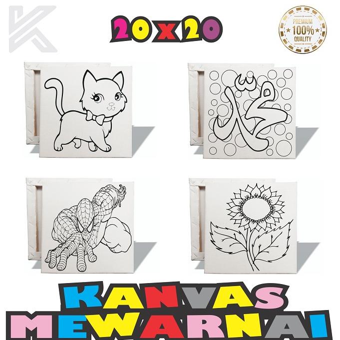 

[PRODUK QWRLI88] Kanvas Lukis Sketsa 20x20 cm / Kanvas Lukis Mewarnai 20x20 cm 46