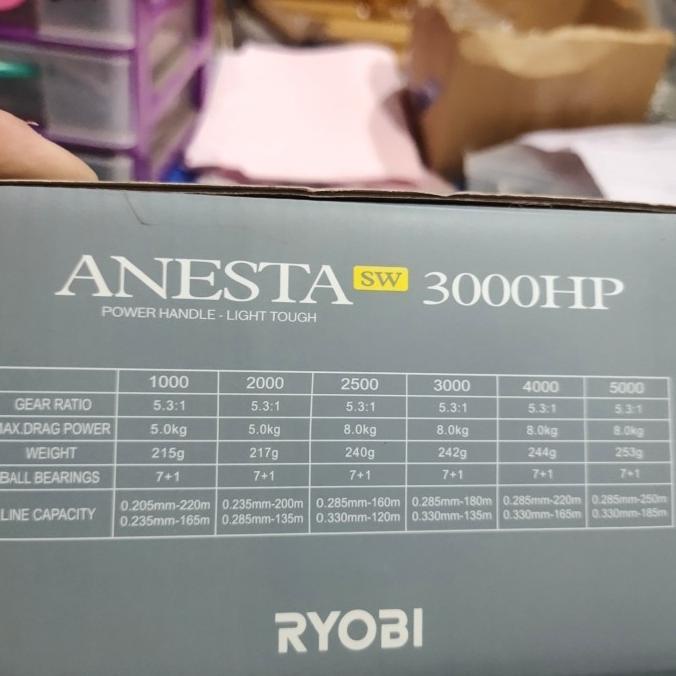 reel pancing ryobi anesta 1000 2000 2500 3000 4000 5000 sw saltwater