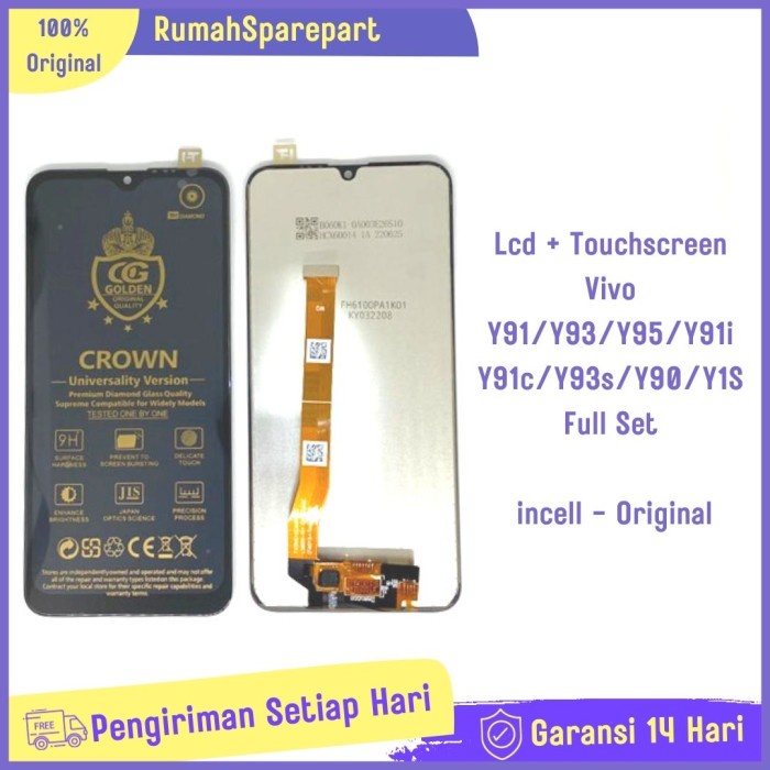 LCD + TOUCHSCREEN VIVO Y91 / Y91C / Y93 / Y95 / Y1S ORI FULL SET ORIGINAL TERBARU