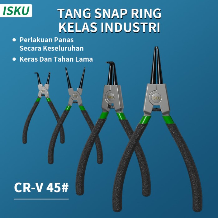 Terlaris Isku Tang Penjepit/Tang Snap Ring Set 4Pcs/Tang Snap Ring Tekiro