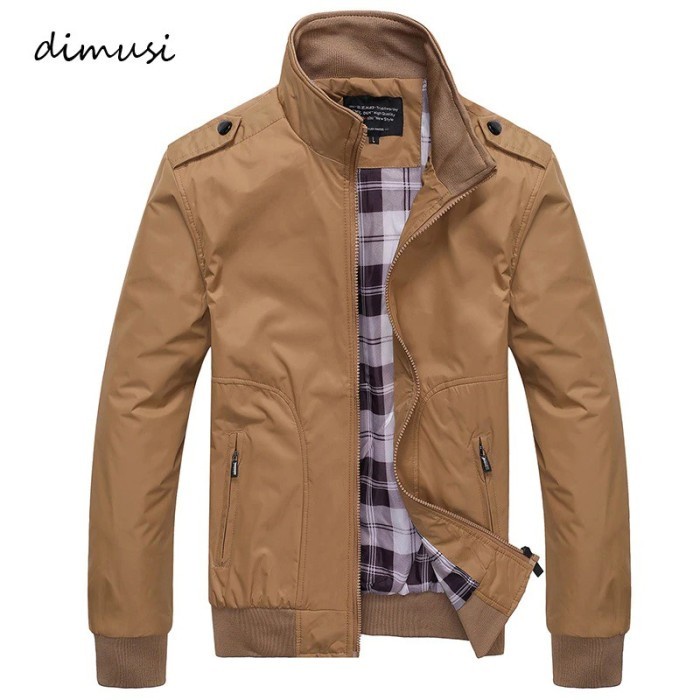 Murah Jaket Bomber Pria Casual Zilong Finch Original Terbaru - KHAKI, XXL