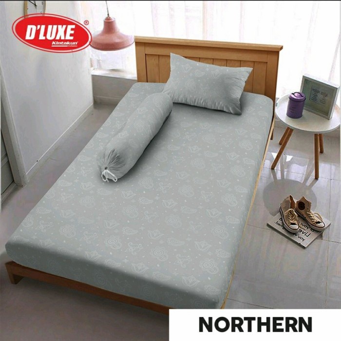 Sprei Sprei Kintakun Single 120x200 Tinggi 30 Seprei deluxe polos emboss - Northern(D6R3) Sprei Moti