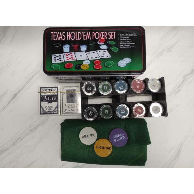 Poker Set Poker Chip Isi 200 PCS Koin