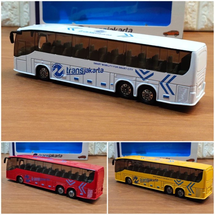 Hot Sale Transjakarta Bus Miniatur Besi Ada Lampu Terlaris