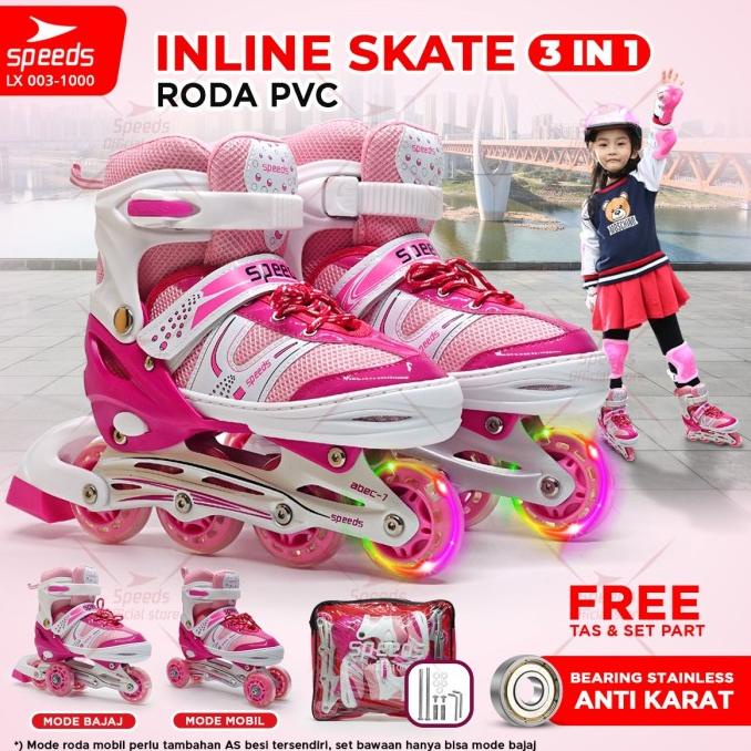 Sepatu Roda Anak Power King Inline Roda Full Karet 666 barang impor