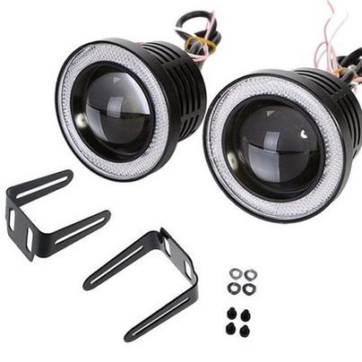 Set Lampu Tembak Proji Fog Light Led Penerangan Tambahan Variasi Mobil