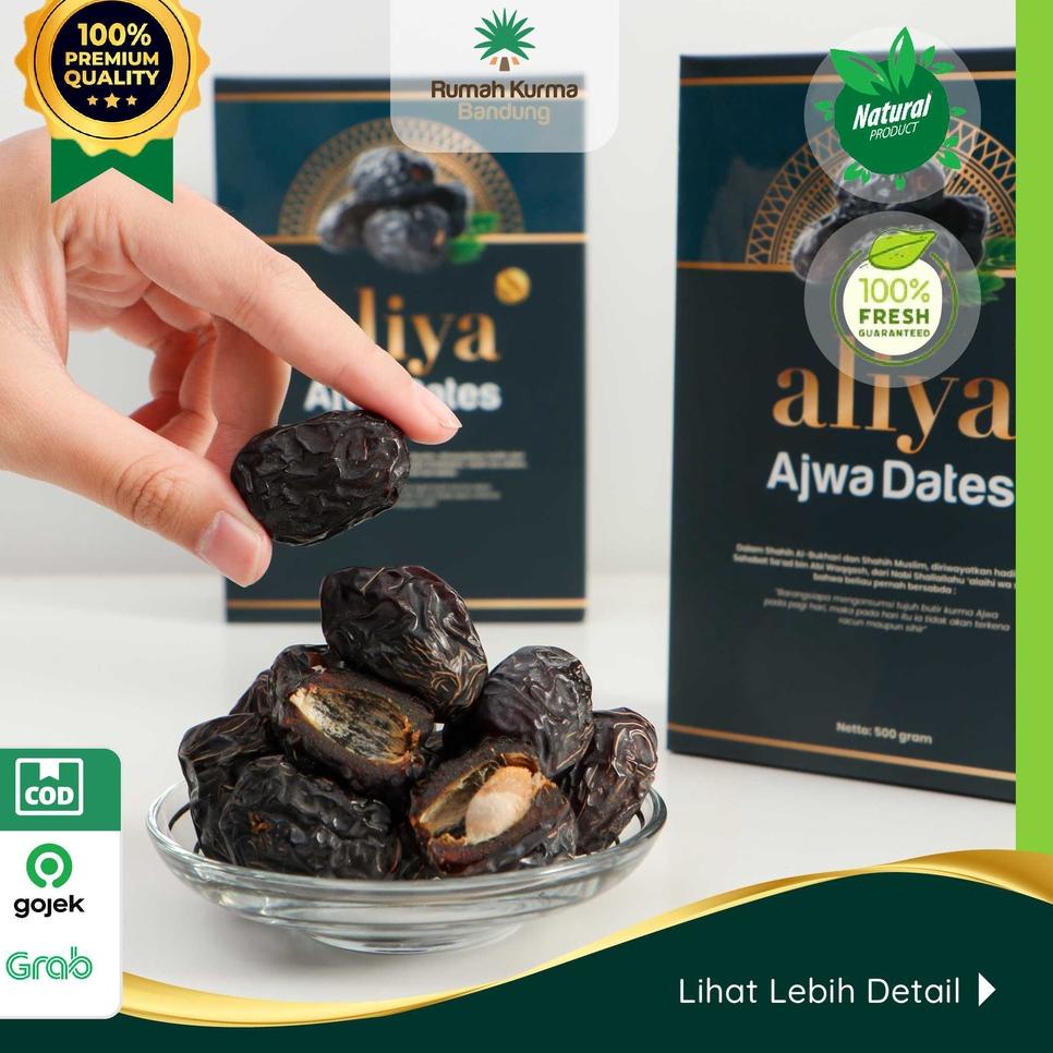 

DISCOUNT !! Kurma Ajwa Madinah Aliya Premium Jumbo 500 Gram [KODE 676]