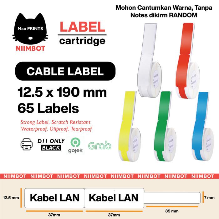 

Terlaris (D11) - Cable Label - Thermal Label Sticker For Niimbot D11 - Refill
