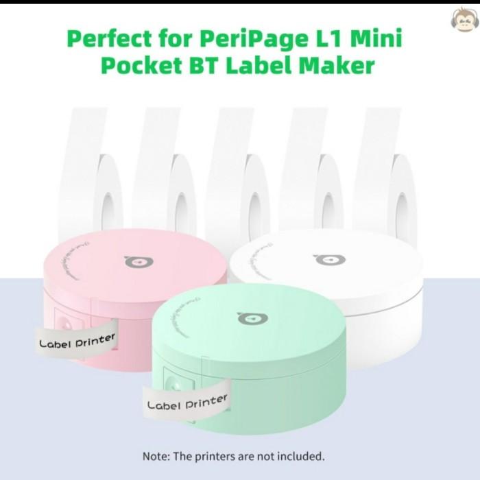 

Terlaris 1 Roll Stiker Label Printer Thermal Mini L1 Putih