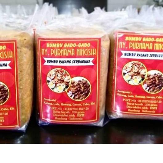 

Discount | KP8 | Bumbu Gado Gado Ny. Purnama Ningsih 250 Gram / Bumbu Pecel / Bumbu Kacang Instan HALAL