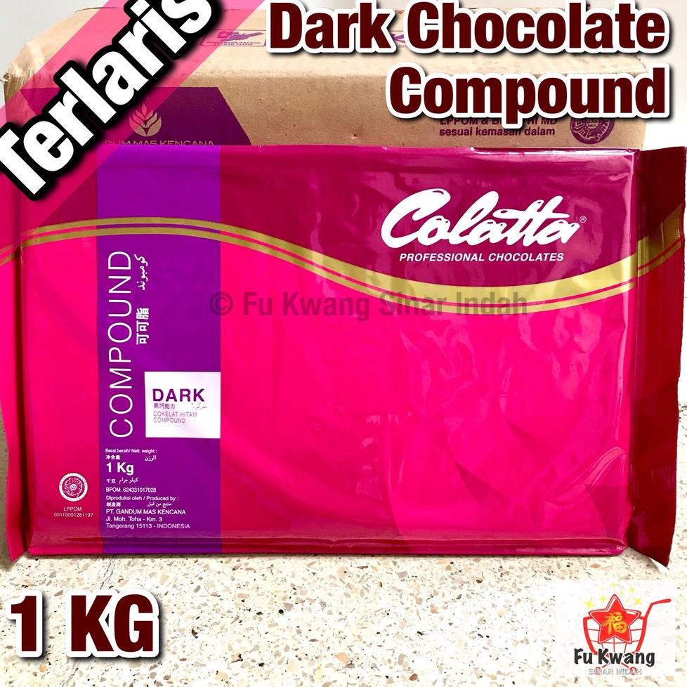 

DISKON !! Colatta Dark Chocolate Compound Cokelat Coklat Hitam Blok Batang 1 KG [KODE 670]