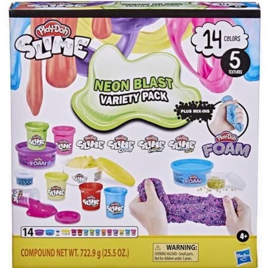 Terlaris Playdoh Slime And Foam Neon Blast Variety Pack