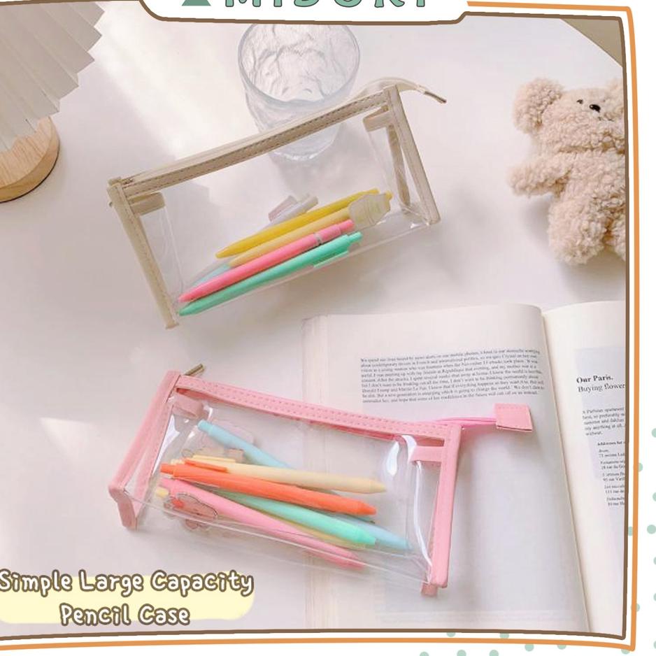 

MurMer [MIDORI] Transparant & Simple Pencil Case Pencil Pouch Tempat Pensil Bening Aesthetic - F0118 963➘