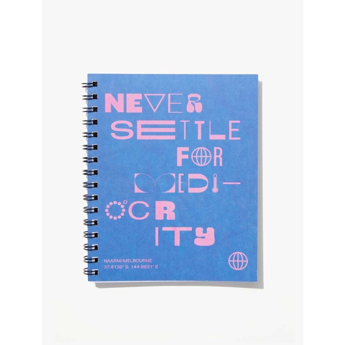 

Discount Typo - Buku Tulis - A5 Campus Notebook - Never Settle For Mediocr Blue /BUKU TULIS