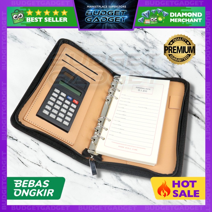 

Sale Buku Catatan Binder Note Cover Kulit with Kalkulator /BUKU TULIS SEKOLAH/BUKU TULIS SIDU/BUKU