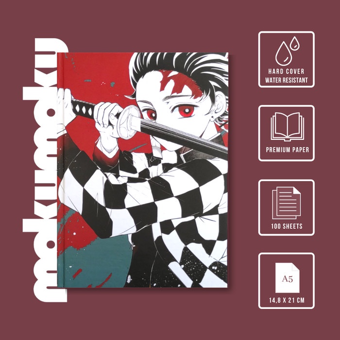 

BAYAR DITEMPAT Buku Tulis / Notebook Hardcover Anime Kimetsu No Yaiba /BUKU TULIS SEKOLAH/BUKU TULIS