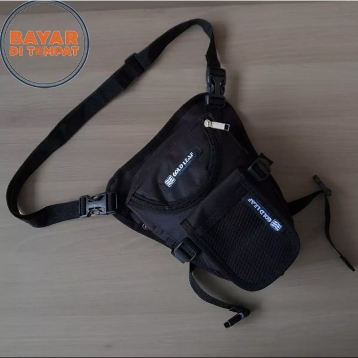 Tas paha pria / tas salempang pria terbaru - Hitam (R2V4) Tas Touring Gratis Ongkir Legpack Tas Tact