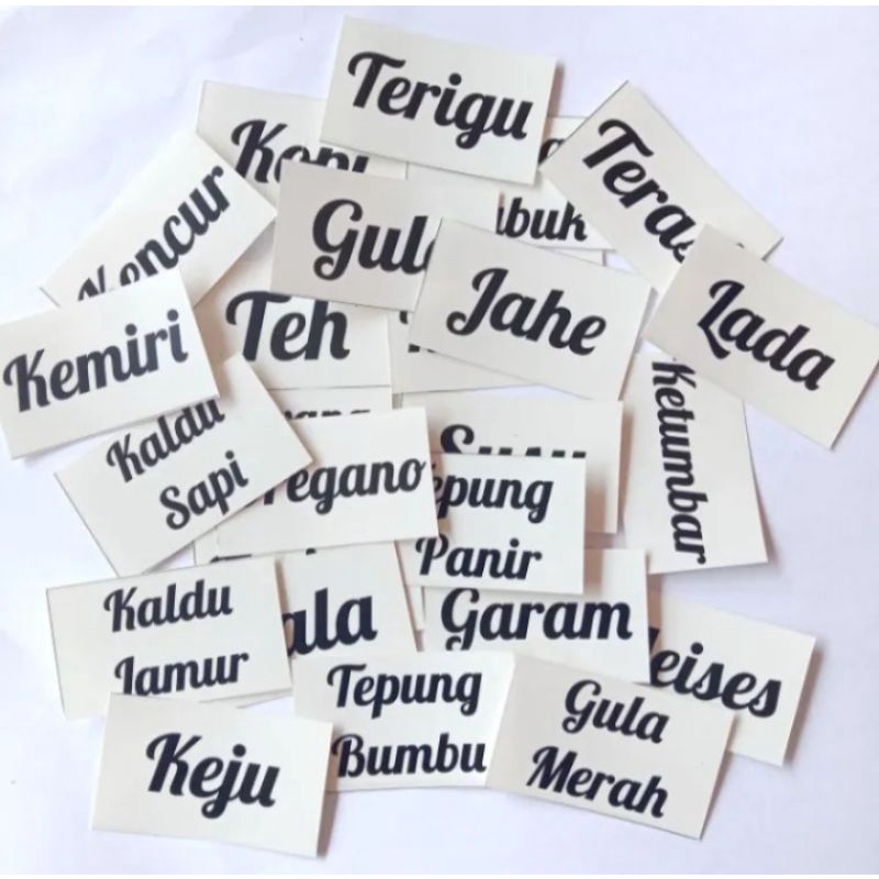 

Stiker Bumbu Dapur Isi 30pcs
