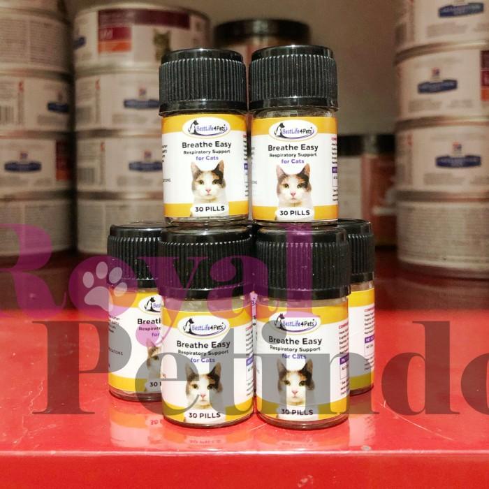 Terlaris Best Life 4Pets Breath Easy / Suplemen Pernafasan Kucing / Flu Kucing