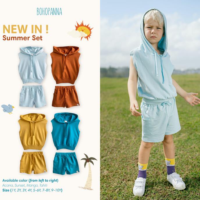 BOHOPANNA Summer Set - Hoodie Anak - Setelan Anak