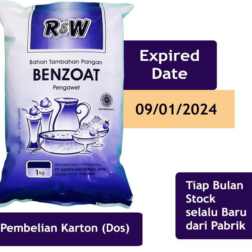 

Termurah✔️⭐Natrium Benzoat Pengawet Makanan Minuman Rajawali R&W RW 1 kg