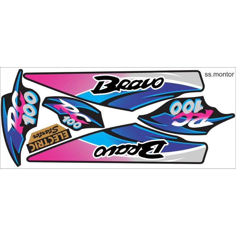 STRIPING SUZUKI BRAVO RC100