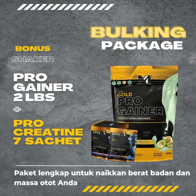 

Paket Bulking M1 Muscle First Pro Gainer 2 lbs + Creatine 7 sachet ---NEW---