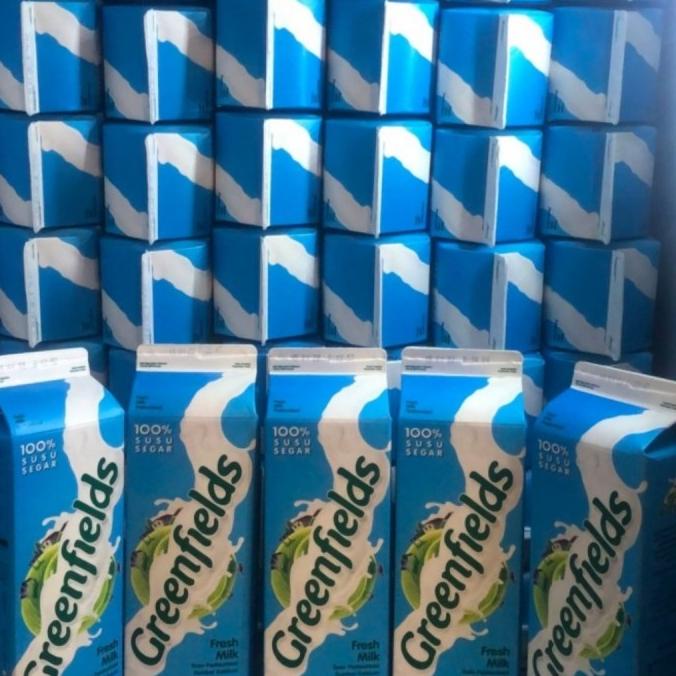 

Susu Greenfields fresh milk plain 1 liter KARTONAN (isi 12L) ---NEW---