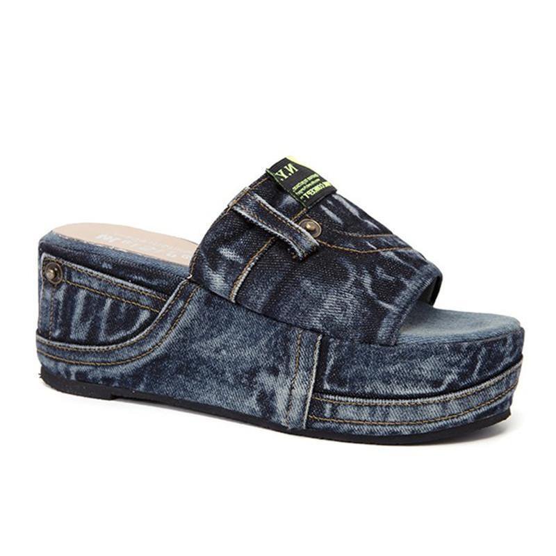 [✅BISA COD] #Sisjuly# Sandal wanita / sandal sandal wanita / sepatu kanvas fashion / sepatu denim ba