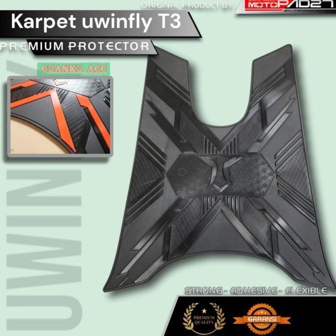 karpet uwinfly T3 bordes alas pijakan kaki premium by motopad27
