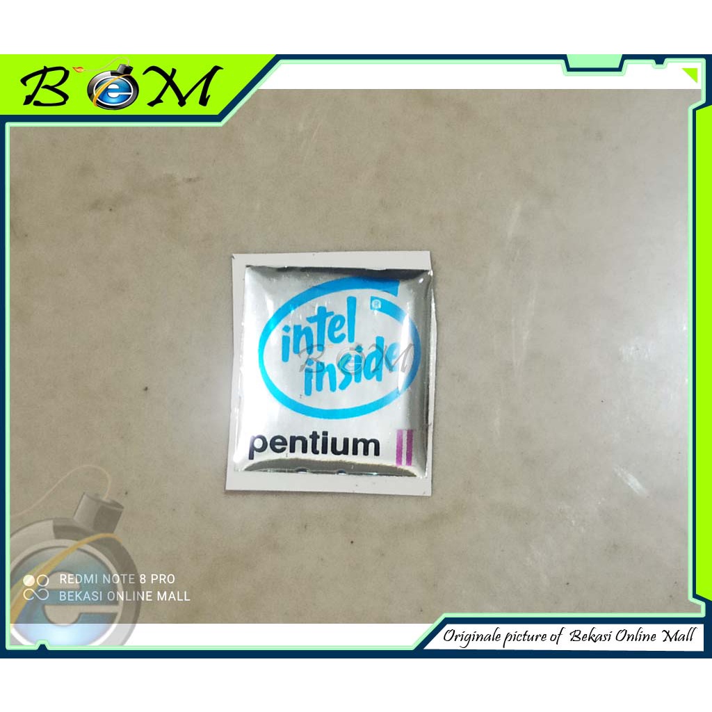 Sticker stiker Logo timbul processor intel pentium 2