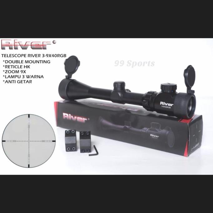 Teleskop River 3-9x40 RGB Murah