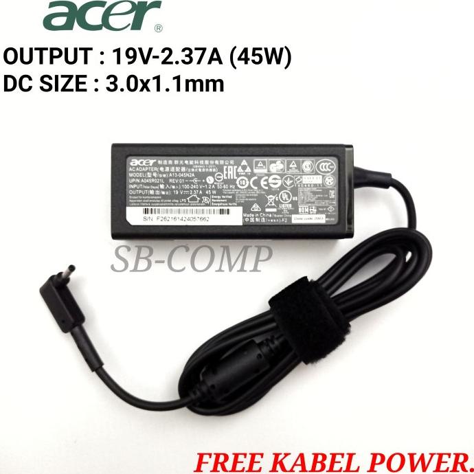 Adaptor Charger Laptop Acer ADP-45FE F 19V-2.37A 45W